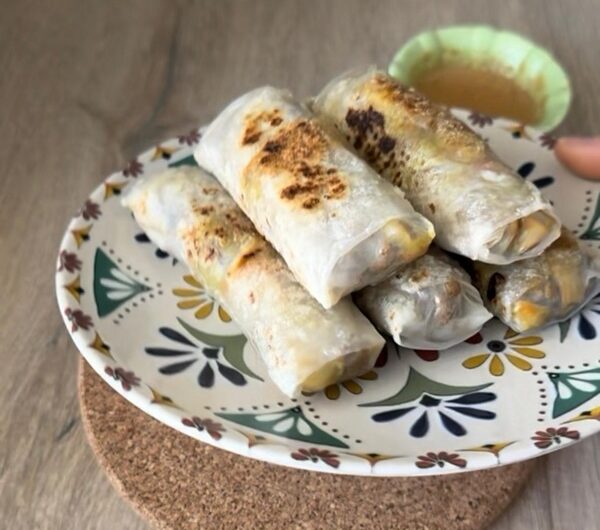 Rollitos con obleas de arroz