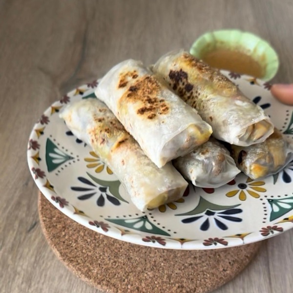 Rollitos primavera con obleas de arroz